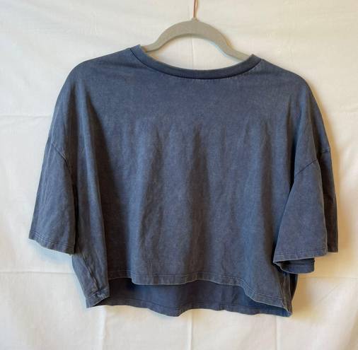 Blue Loose Cropped T