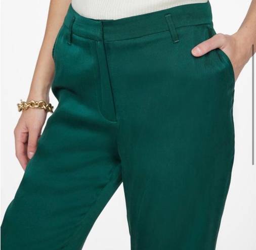 ANINE BING Classic Pant In Emerald Silk