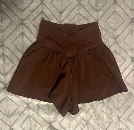 Aerie Brown Flowy Shorts