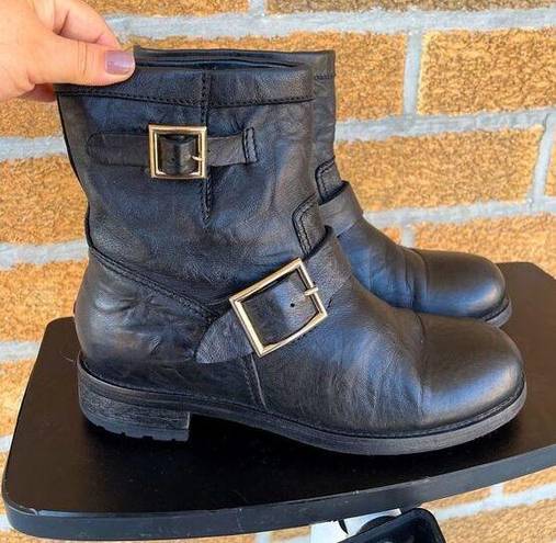 Jimmy Choo  Black Short Biker Boots 38