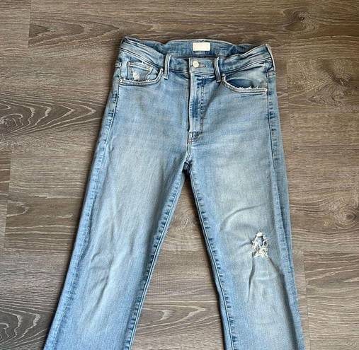 MOTHER The Insider Crop Step Chew Jeans Size 27