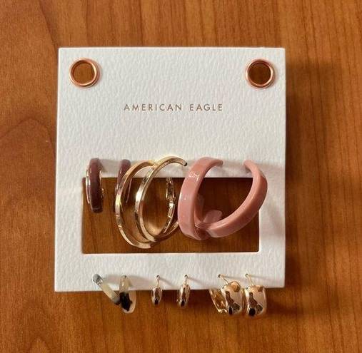 American Eagle hoop earring set