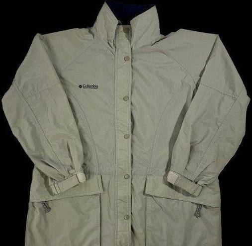 Columbia Vintage Women  Light Softshell Cinch Waist Beige Jacket Large