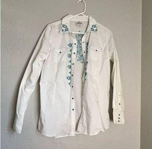 Ariat  pearl snap button down western shirt Sz L