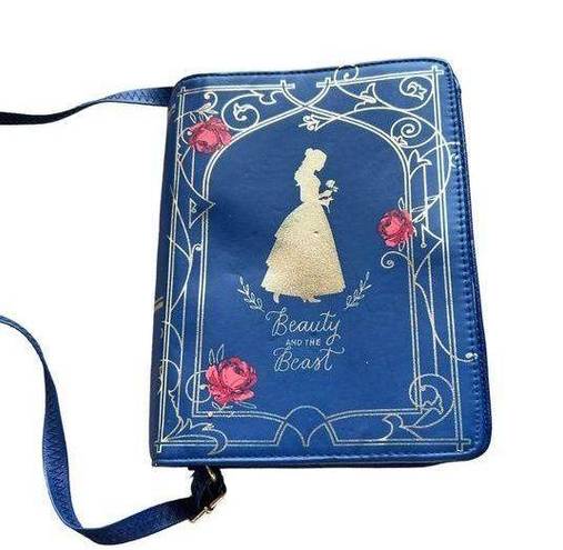 Disney Beauty and the Beast Book Shaped Purse Crossbody Bag Blue  Collection