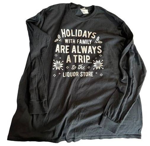 Gildan  Funny Christmas black long sleeve T-shirt size XL