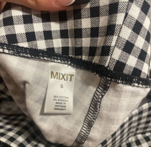 Mixit leggings checkered black and white size small