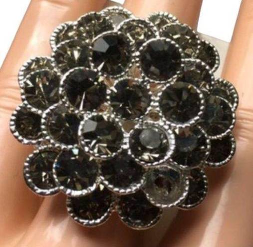 Style & Co Brand New . Pave Flower Stretch Adjustable Ring. Women's Fashion