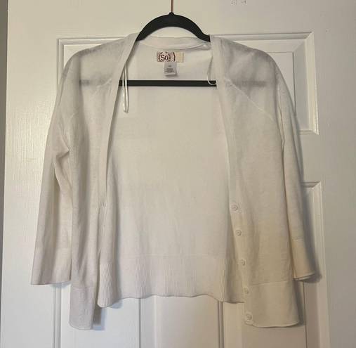 SO White Medium  Cardigan