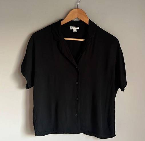 Frank And Oak  The Camp Collar Blouse in Black