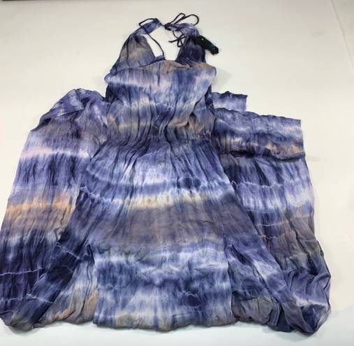 Planet Blue Life Tie Dye Maxi Dress Rayon Two Slit