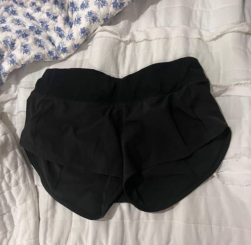 Lululemon Black Speed Up Shorts 2.5”