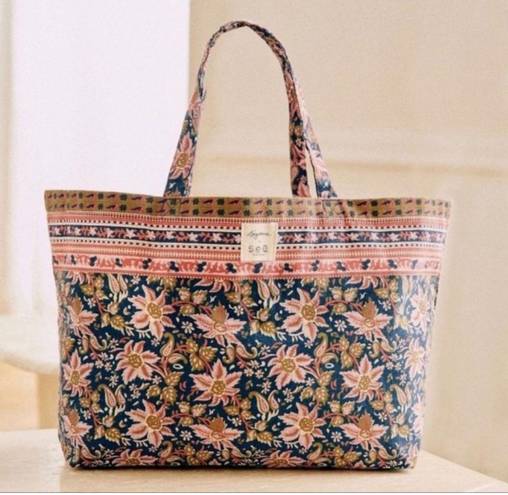 Sézane  x Sea NY NWOT Floral Canvas Tote Bag