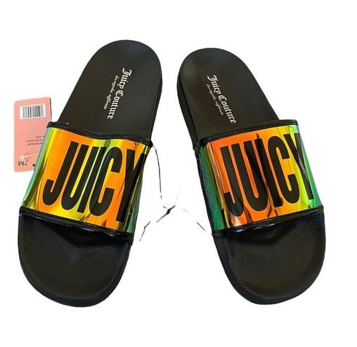 Juicy Couture NWT  Iridescence Jigg  Slip On Slide SZ-7