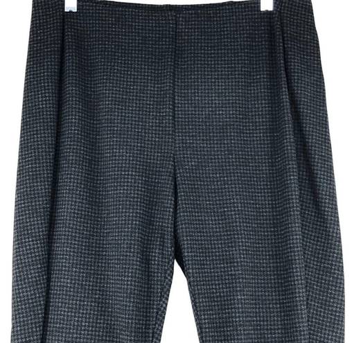 J.Jill  Womens Size L Ponte Leggings Pants Stretch Houndstooth Black Gray