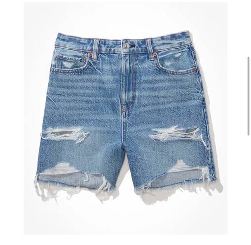 American Eagle Ripped Mom Jean Shorts 