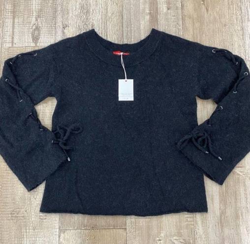 n:philanthropy NEW! $228  Amy Lace-Up Sleeve Sweater Black Cat Size Small