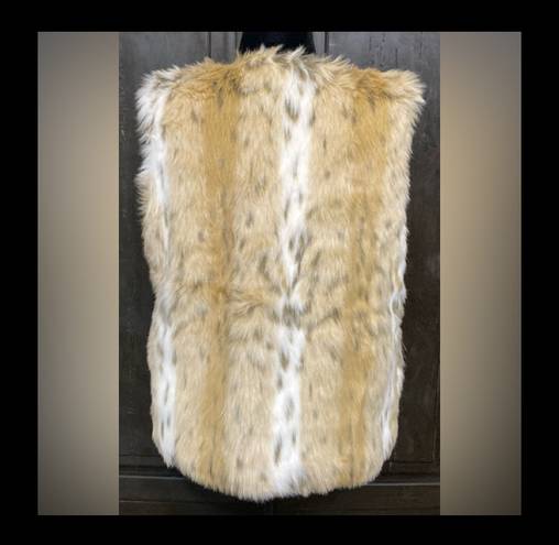 Capelli New York Women's Brown, white & black Faux Fur Vest - Size XL