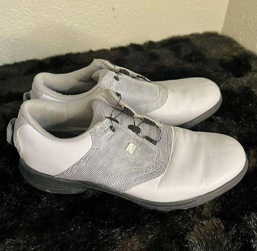 FootJoy  Golf Shoes Womens 7.5 Medium Dryjoys BOA white Gray 99018