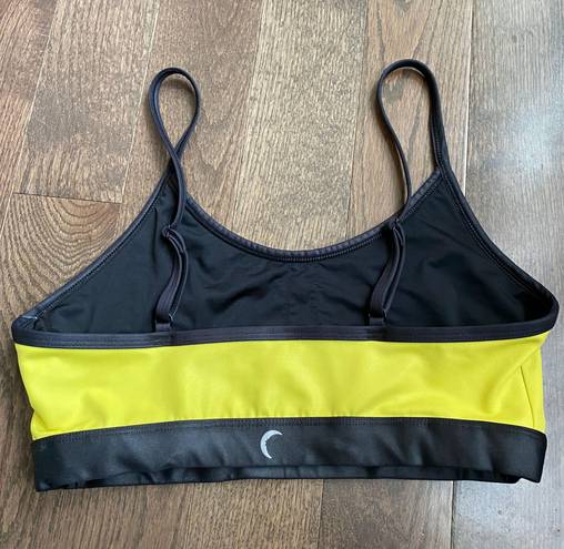 Zyia Active Workout Set Neon Yellow and Metallic leggings size 4 & bra medium