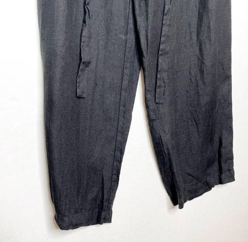 Nordstrom Fifteen Twenty High Waisted Drawstring Crop Wide Leg Pants Black Size XS