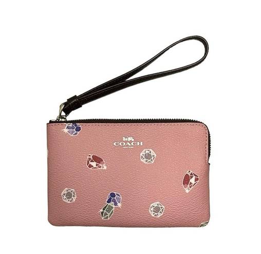 Coach Disney X  Corner Zip Wristlet Snow White and The Seven Dwarfs Gems New