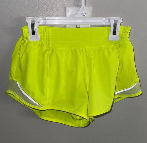 Lululemon Neon Yellow Hotty Hot Short 2.5”