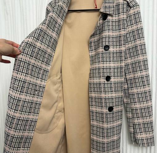 Solitaire Plaid trench coat