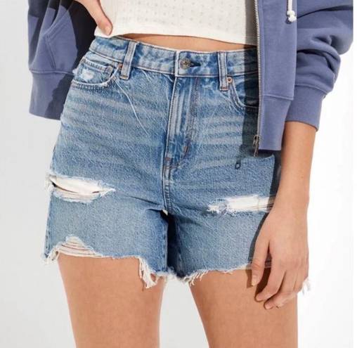 American Eagle Ripped Mom Jean Shorts 