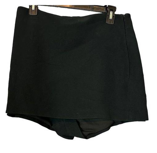 Alexis  Chana Black Skort XL Micro Mini Skirt Overlay Designer Quiet Luxury Short