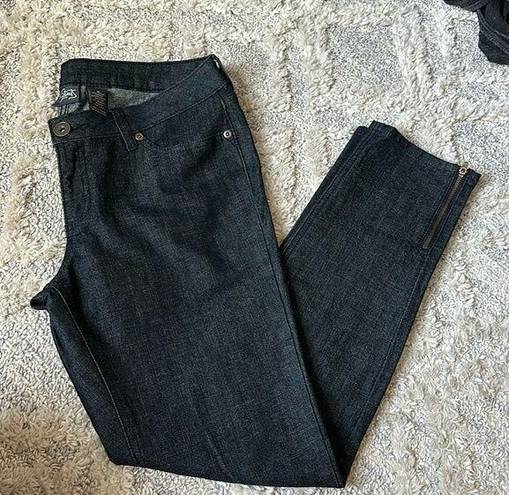 City Streets  Washed Black Skinny‎ Jean Ankle Zipper Size 11