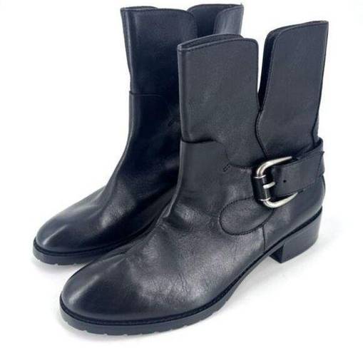 Buckle Black Donald J Pliner Ankle Boots Leather Donato 2  EU 35 Moto Size 6
