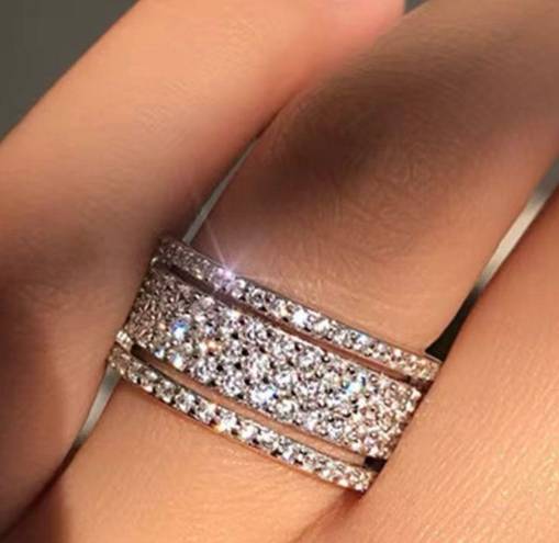 The Row Silver Rhinestone Multi Ring