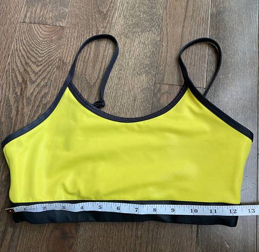 Zyia Active Workout Set Neon Yellow and Metallic leggings size 4 & bra medium