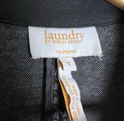 Houndstooth Black Laundry Shelli Segal  Stretch Blazer Size 8 EUC