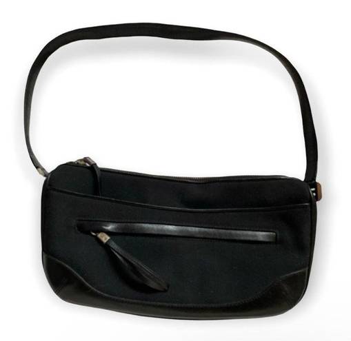 Ellen Tracy black canvas shoulder bag