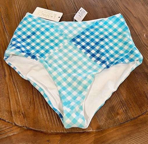 L Space  Portia Classic Bikini Bottoms Picnic Plaid Large