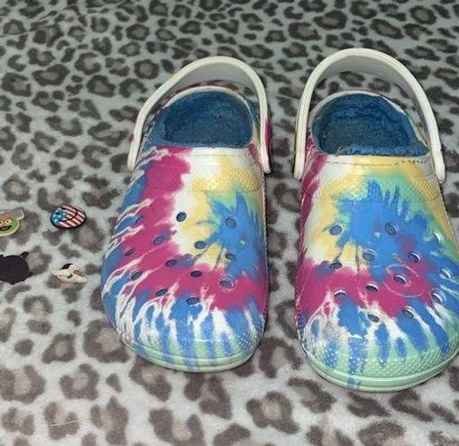 Crocs , women’s 9, tie dye