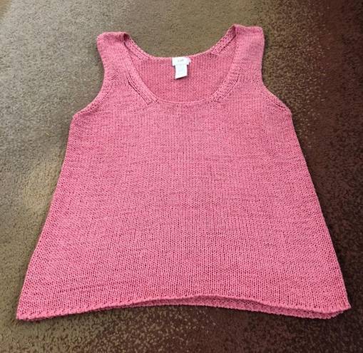 J.Jill Pink crochet top sleeveless never worn 