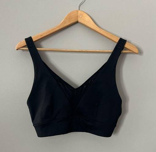 Zyia  Sports bra black v neck athletic top small yoga