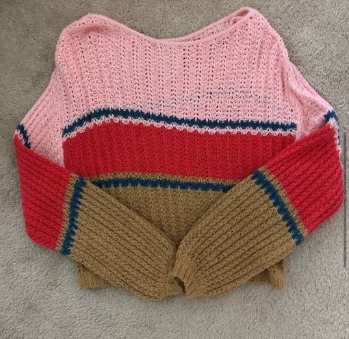 Billabong Crop Block Color Sweater