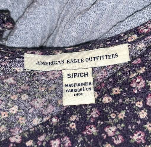 American Eagle Purple Floral Tunic Dress