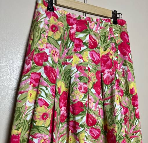 Talbots SALE!  Outlet Floral Pleated A-Line Skirt Size 4 EUC