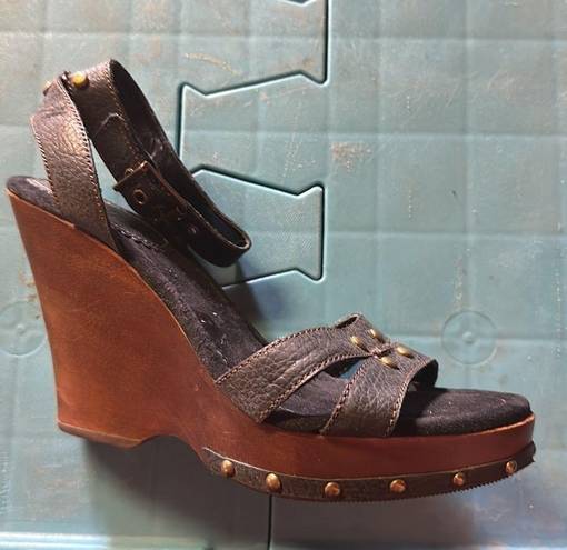 Colin Stuart  Black Wedge Heels Size 8.5