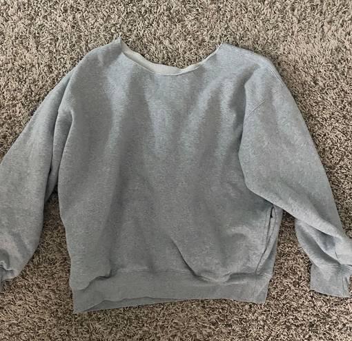 Brandy Melville Oversized Gray Crew Neck