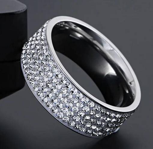 The Row Five Cubic Zirconia Stainless Steel Ring