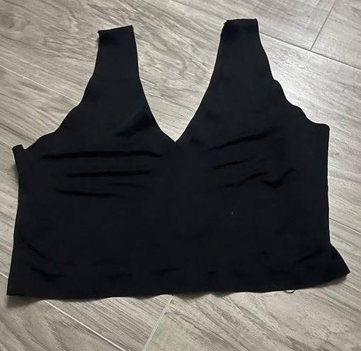 Skinny Girl  Womens black Vneck seamless wireless bralette Size medium