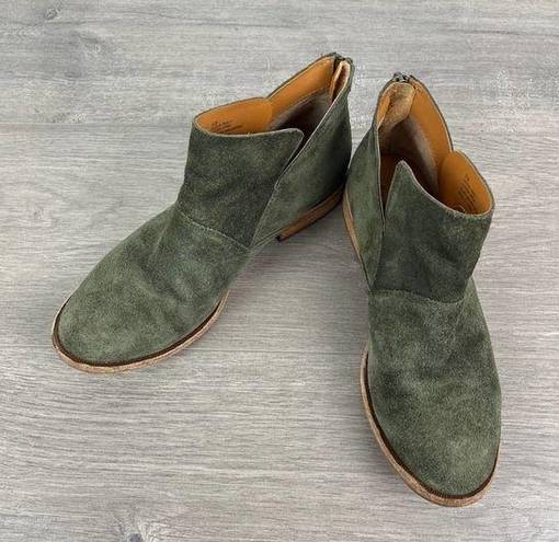 Kork-Ease  Dark Green Suede Leather Ryder Booties Sz.6.5