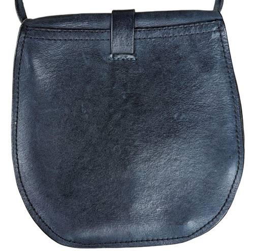 Tribe Alive  Black Leather Satchel Crossbody Handbag Purse