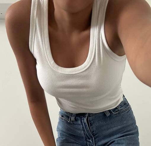 Universal Threads White Ribbed Tank Top